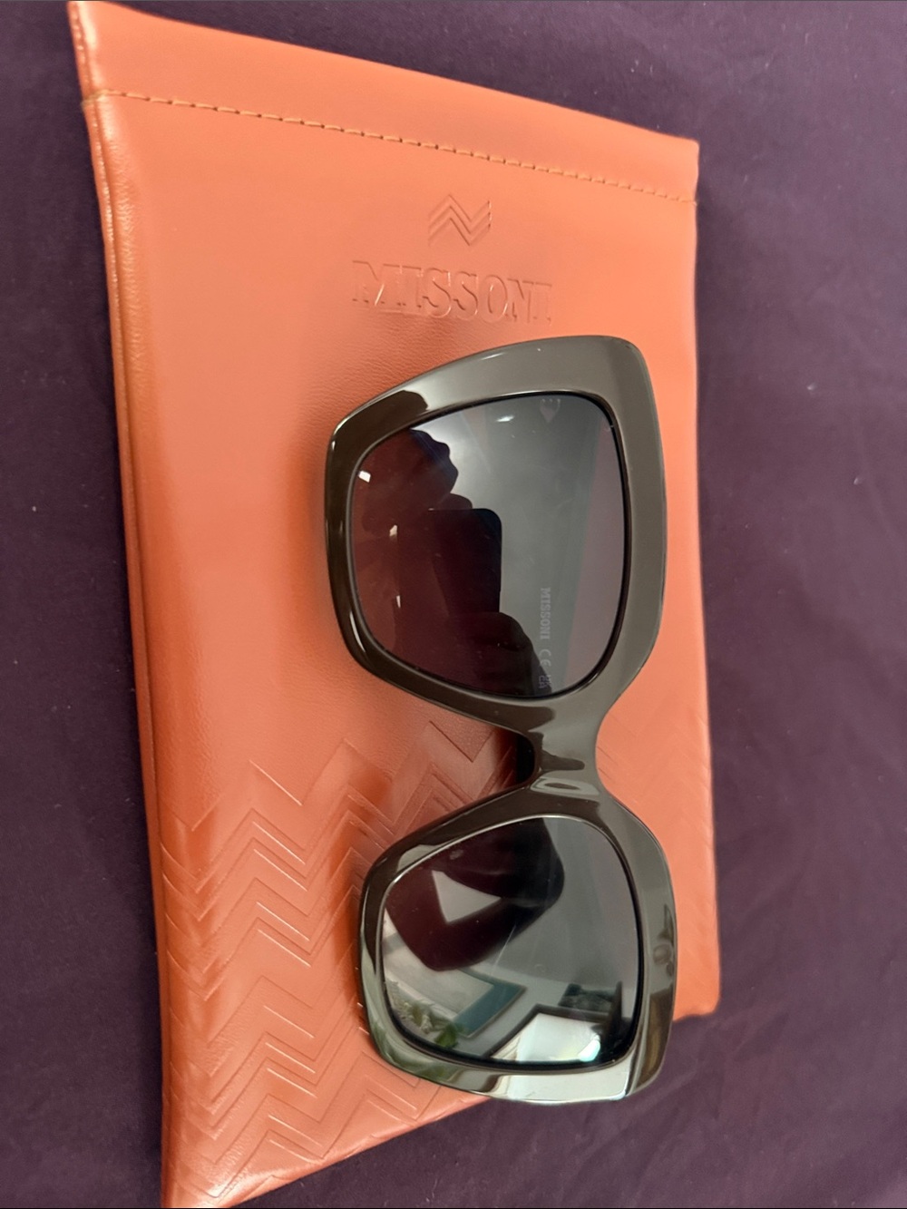 Missoni Dark Brown Oversized Square Sunglasses